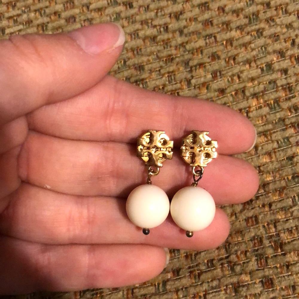 Tory burch ball drop earrings